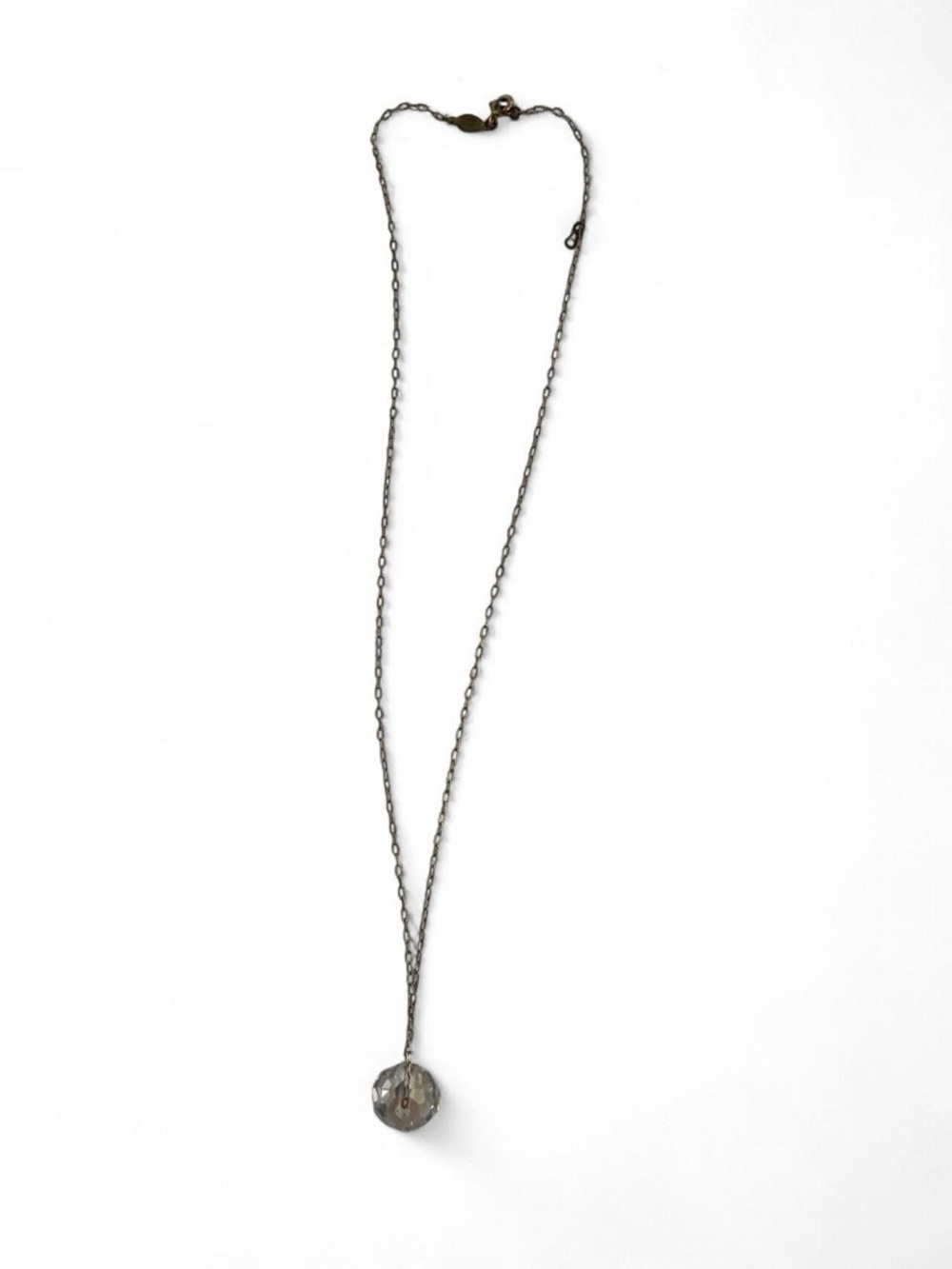 Catherine Popesco Silver-Tone Faceted Pendant Necklace